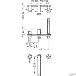 Tres Max Badmengkraan Voor Randset Chroom 06216102 5 Tres Max Badmengkraan Voor Randset Chroom 06216102 -Hansgrohe Badkamerinterieur Winkel 06216102 tech 1