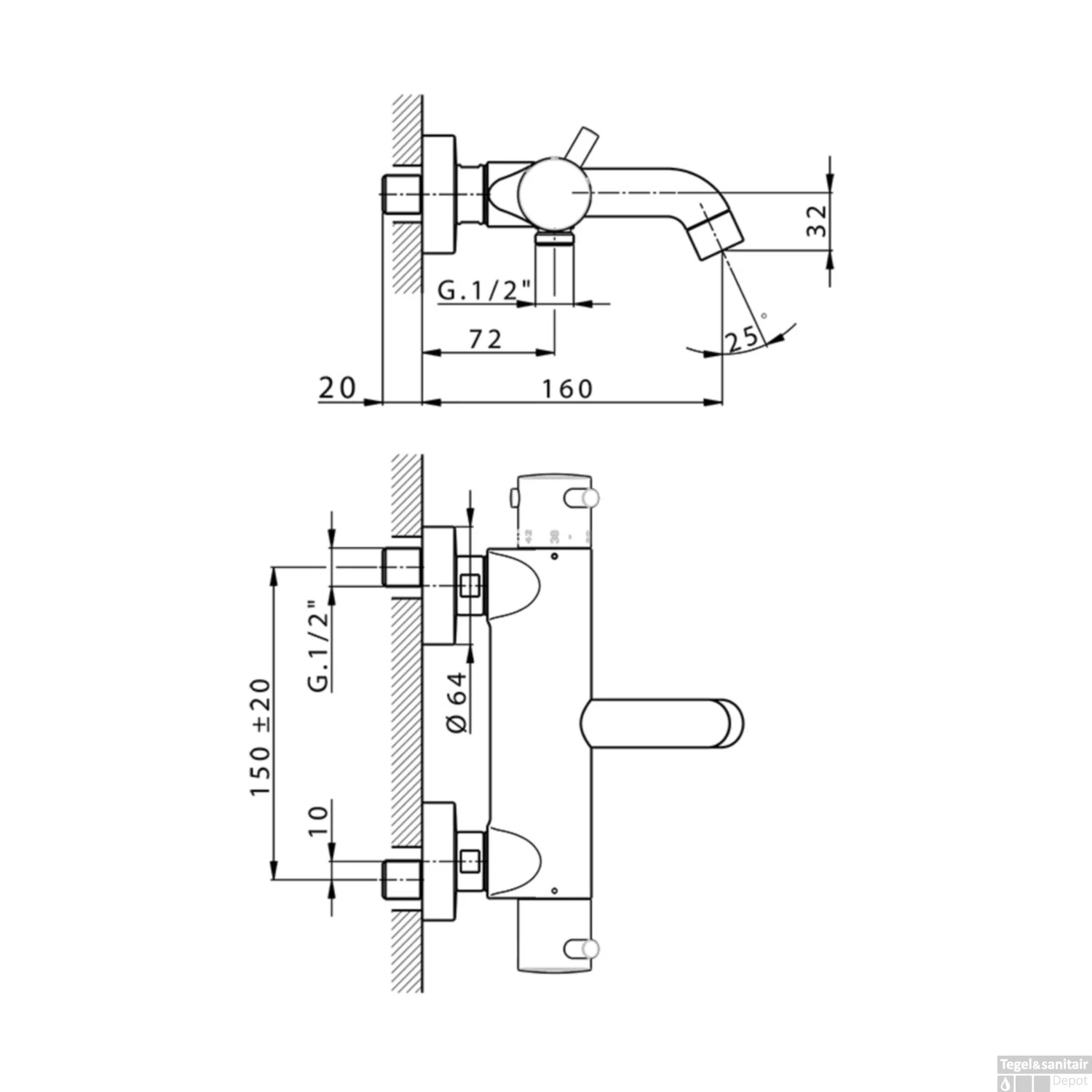 Badkraan Opbouw Salenzi Giro Gegalvaniseerd Geborsteld Messing Goud 7 Badkraan Opbouw Salenzi Giro Gegalvaniseerd Geborsteld Messing Goud - Afbeelding 5