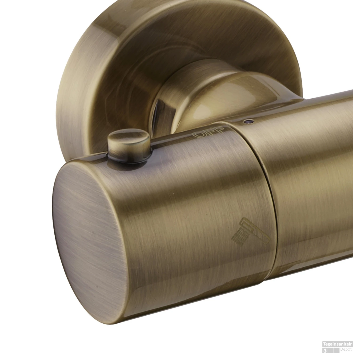 Badkraan Opbouw Salenzi Giro Gegalvaniseerd Geborsteld Messing Goud 4 Badkraan Opbouw Salenzi Giro Gegalvaniseerd Geborsteld Messing Goud - Afbeelding 2