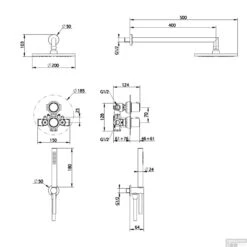 Regendoucheset Inbouw Salenzi Giro S Muur Uitloop Gegalvaniseerd Geborsteld Messing Goud 20 Cm -Hansgrohe Badkamerinterieur Winkel 14aj15 tech3 5