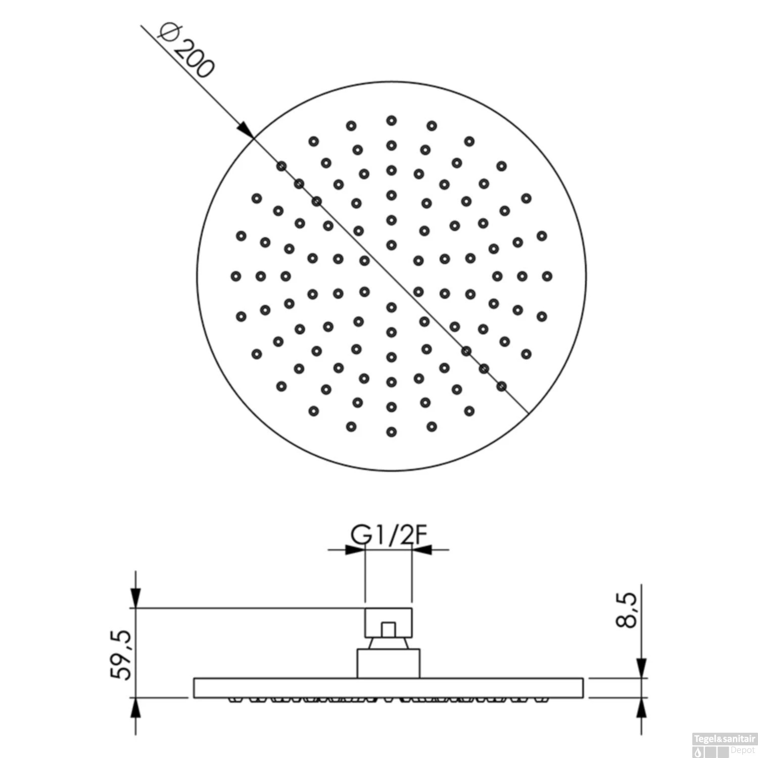 Regendoucheset Inbouw Salenzi Giro S Plafond Uitloop Gegalvaniseerd Geborsteld Koper 20 Cm 9 Regendoucheset Inbouw Salenzi Giro S Plafond Uitloop Gegalvaniseerd Geborsteld Koper 20 Cm - Afbeelding 7