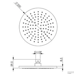 Regendoucheset Inbouw Salenzi Giro S Muur Uitloop Gegalvaniseerd Geborsteld Messing Goud 20 Cm -Hansgrohe Badkamerinterieur Winkel 14aj15r tech3 4 1 1 3 2