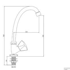 Koudwater Kraan Boss & Wessing Cold 1/2'' Chroom -Hansgrohe Badkamerinterieur Winkel 1803a tech