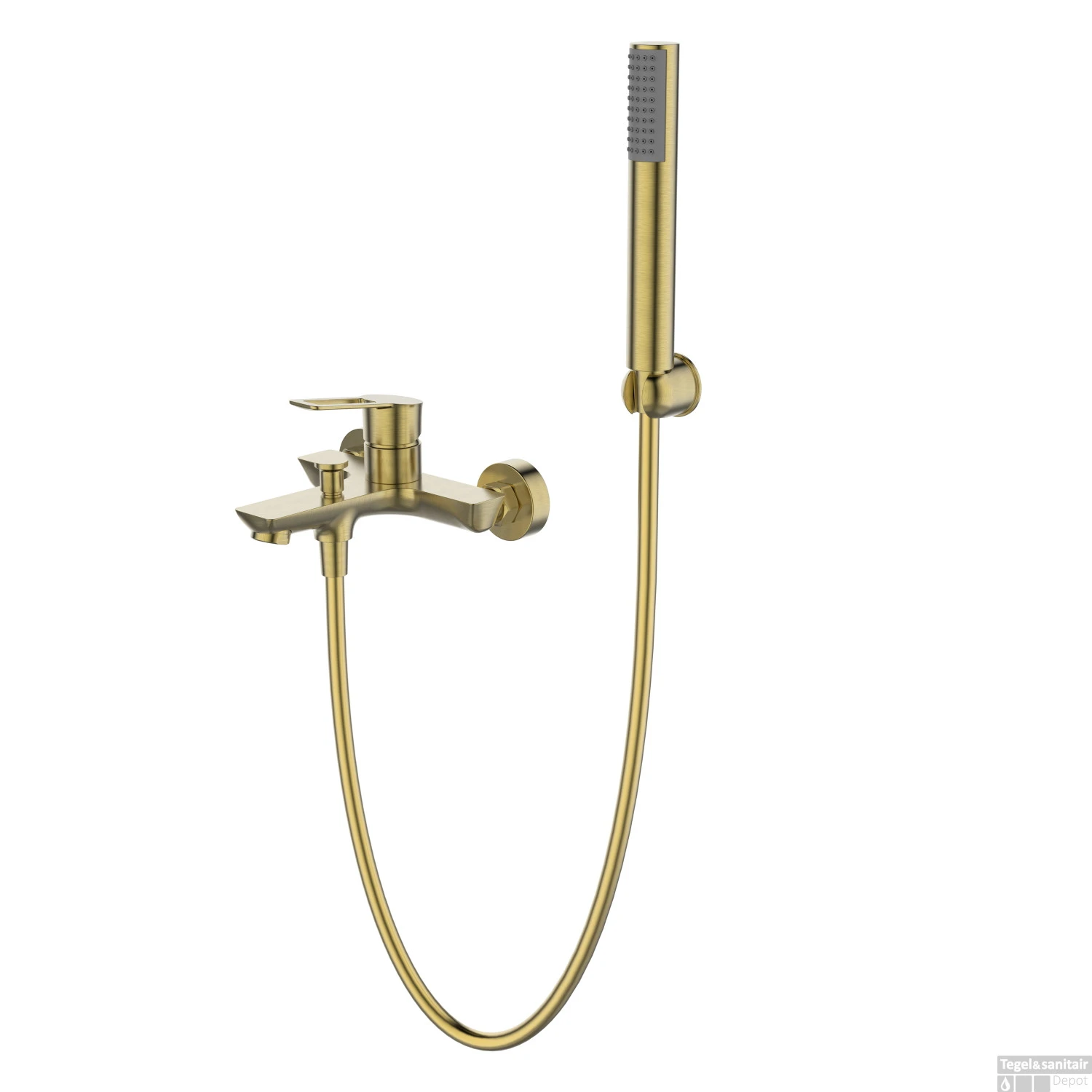 Badkraan Sanimar Lagos Compleet Geborsteld Messing 4 Badkraan Sanimar Lagos Compleet Geborsteld Messing - Afbeelding 2