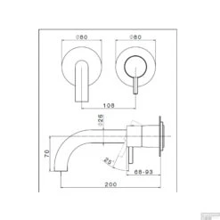 Wastafelkraan Afbouwdeel Salenzi Giro Gegalvaniseerd Geborsteld Koper -Hansgrohe Badkamerinterieur Winkel 19aj15 tech 2