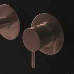 Wastafelkraan Afbouwdeel Salenzi Giro Gegalvaniseerd Geborsteld Koper -Hansgrohe Badkamerinterieur Winkel 19aj15gbko04 detail