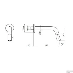 Fonteinkraan Inbouw Salenzi Giro Gegalvaniseerd Geborsteld Koper -Hansgrohe Badkamerinterieur Winkel 20aj tech