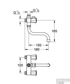 Grohe Costa-l Douchekraan 12 Cm. Met Omstel En Uitloop Chroom -Hansgrohe Badkamerinterieur Winkel 23844