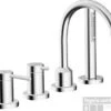 Hansa Designo Afdekset 4-gats Badrandcombinatie Chroom -Hansgrohe Badkamerinterieur Winkel 24345