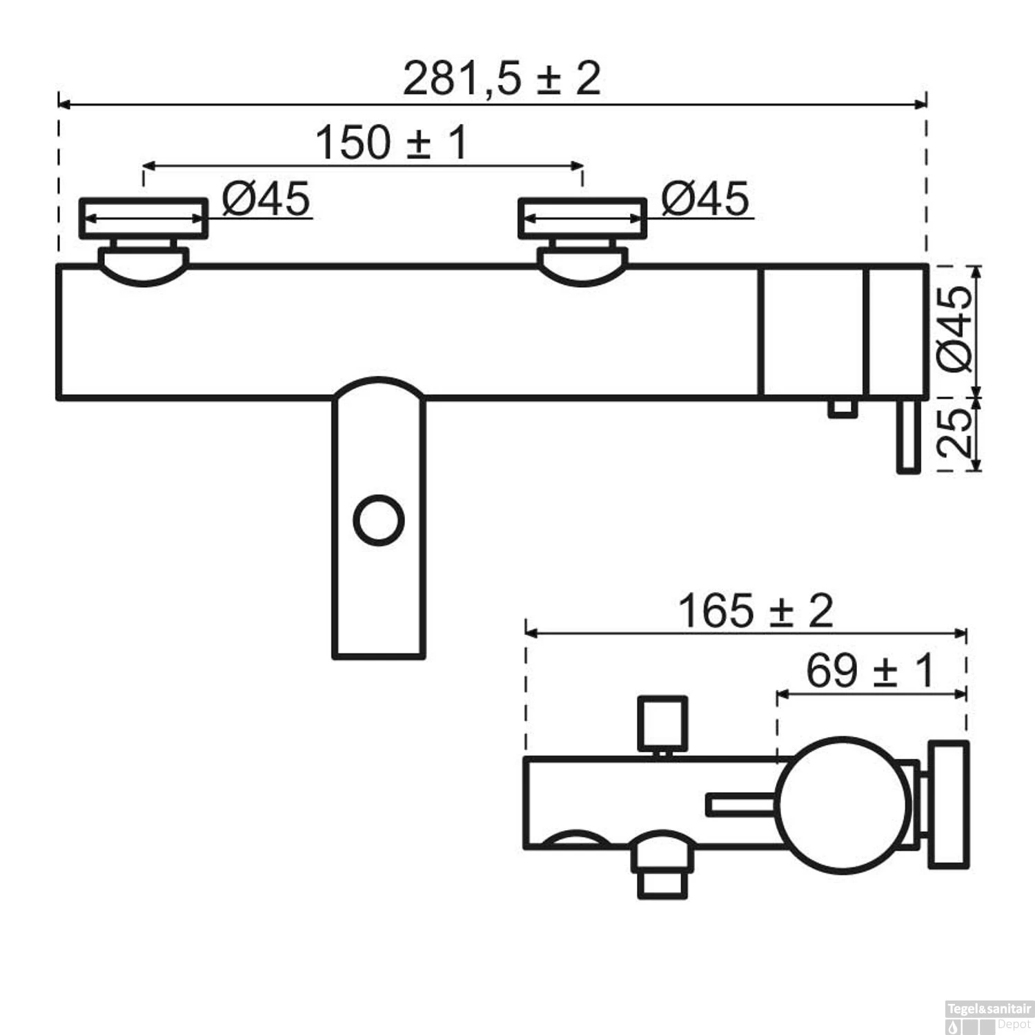 Badthermostaat Qisani Flow Geborsteld Copper 4 Badthermostaat Qisani Flow Geborsteld Copper - Afbeelding 2