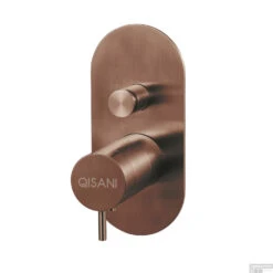 Inbouwkraan Qisani Flow Thermostatisch 2-weg Ovaal Geborsteld Copper