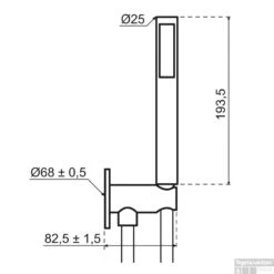 Regendoucheset Qisani Flow Inbouw 2-weg Vierkante Inbouwkraan Geborsteld Goud -Hansgrohe Badkamerinterieur Winkel 25617 01 m0340 080 qisani flow handdouche met wateraansluiting 11