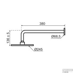 Regendoucheset Qisani Flow Inbouw 2-weg Vierkante Inbouwkraan Geborsteld RVS 9 Regendoucheset Qisani Flow Inbouw 2-weg Vierkante Inbouwkraan Geborsteld RVS -Hansgrohe Badkamerinterieur Winkel 25622 01 m0340 080 qisani flow hoofddouche 25 cm met wanddouchearm 14