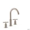 Wastafelmengkraan Tres Mont Blanc 3-Gats Met Twee Grepen RVS Look -Hansgrohe Badkamerinterieur Winkel 28310501ac shop 1