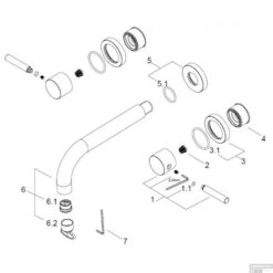 Wastafelkraan Wiesbaden Caral Afbouwdeel 2-Knops Chroom (Exclusief Inbouwdeel) 5 Wastafelkraan Wiesbaden Caral Afbouwdeel 2-Knops Chroom (Exclusief Inbouwdeel) -Hansgrohe Badkamerinterieur Winkel 29.3110 1