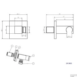 Thermostatische Inbouw Regendouche Set Wiesbaden Type 5 Plafondarm 20 Cm Vierkant -Hansgrohe Badkamerinterieur Winkel 29.3803 1