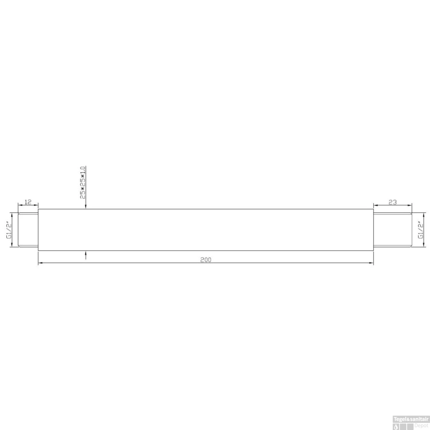 Luxe Plafonduitloop Vierkant Plafondbevestiging 20 Cm Chroom 4 Luxe Plafonduitloop Vierkant Plafondbevestiging 20 Cm Chroom - Afbeelding 2