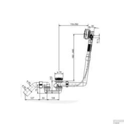 Luxe Bad Plugoverloopcombinatie Met Badvulfunctie Chroom -Hansgrohe Badkamerinterieur Winkel 29.3986 lijn