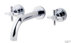 Cross Inbouw+ Afbouwdeel Wastafelmengkraan 2-knops Chroom