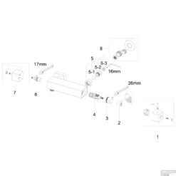 Douchethermostaat Eco Rombo 28cm Mat Zwart 7 Douchethermostaat Eco Rombo 28cm Mat Zwart -Hansgrohe Badkamerinterieur Winkel 29.4235 2 1
