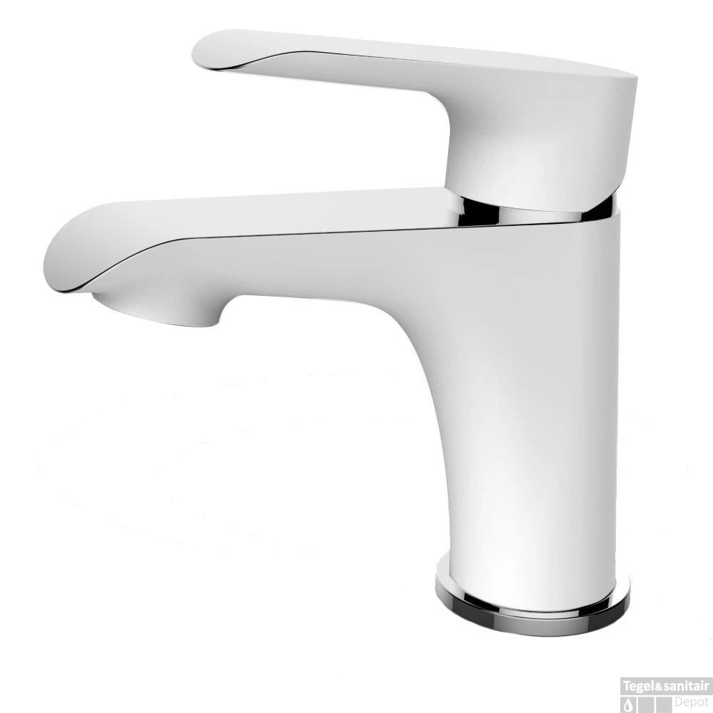 Wastafelmengkraan Wiesbaden Targa Wit/chroom 15 Cm 3 Wastafelmengkraan Wiesbaden Targa Wit/chroom 15 Cm