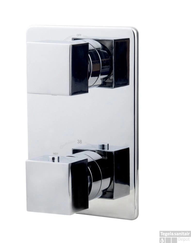 Wiesbaden Inbouw Regendouche Set 02 Rombo Chroom 4 Wiesbaden Inbouw Regendouche Set 02 Rombo Chroom - Afbeelding 2