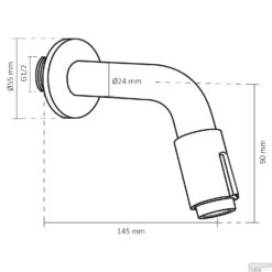 Fonteinkraan Differnz Mix Inbouw Mat Zwart -Hansgrohe Badkamerinterieur Winkel 30.414.39 tech