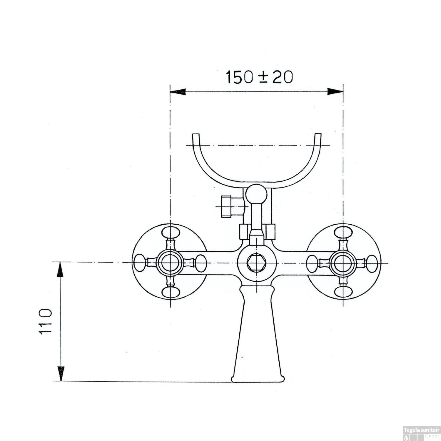 Badmengkraan Sapho Antea Met Handdouche 2-knop 11 Cm Goud 4 Badmengkraan Sapho Antea Met Handdouche 2-knop 11 Cm Goud - Afbeelding 2