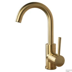 BWS Wastafelmengkraan | Colorato Ensy | Draaibare | Gebogen Uitloop | Geborsteld Goud