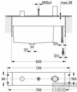 Grohe Universeel Basisset 3-gts. 8 Grohe Universeel Basisset 3-gts. -Hansgrohe Badkamerinterieur Winkel 38175