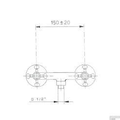 Opbouw Douchekraan Sapho Antea Mengkraan 2-knop Klassiek Chroom -Hansgrohe Badkamerinterieur Winkel 3861 opbouw douchekraan sapho antea mengkraan 2 knop klassiek chroom 1