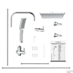 Opbouw Regendoucheset Schutte Mallorca Chroom -Hansgrohe Badkamerinterieur Winkel 4008431606606 9