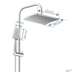Opbouw Regendoucheset Schutte Mallorca Chroom -Hansgrohe Badkamerinterieur Winkel 4008431606606 99 2