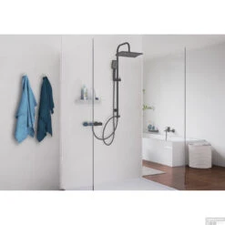 Opbouw Regendoucheset Schutte Mallorca Zwart -Hansgrohe Badkamerinterieur Winkel 4008431606668 2