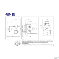 Douchekraan Inbouw Best Design White Thermostaatkraan 2-weg Mat Wit (incl. Inbouwdeel) -Hansgrohe Badkamerinterieur Winkel 4009180 douchekraan inbouw best design white thermostaatkraan 2 weg mat wit incl. inbouwdeel 2