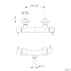 Opbouw Douchekraan Sapho Airtech Mengkraan Onder 2-knop Chroom -Hansgrohe Badkamerinterieur Winkel 486 opbouw douchekraan sapho airtech mengkraan onder 2 knop chroom 3