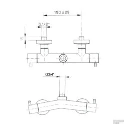 Opbouw Douchekraan Sapho Airtech Mengkraan Boven 2-knop Chroom -Hansgrohe Badkamerinterieur Winkel 486r opbouw douchekraan sapho airtech mengkraan 2 knop chroom 2
