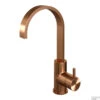 Wastafelmengkraan Brauer Copper Edition Coldstart Opbouw Hoog Plat Gebogen Korte Ronde Hendel Geborsteld Koper PVD -Hansgrohe Badkamerinterieur Winkel 5 gk 003 s2 shop