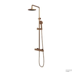 Regendouche Brauer Copper Showerpipe Met Thermostaat 20cm 3 Standen Koper -Hansgrohe Badkamerinterieur Winkel 5 gk 007 2 sfeer2
