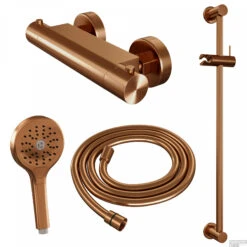 Douchekraanset Brauer Copper Edition Opbouw Met Glijstang En Ronde Handdouche Geborsteld Koper -Hansgrohe Badkamerinterieur Winkel 5 gk 044 2 2 sfeer