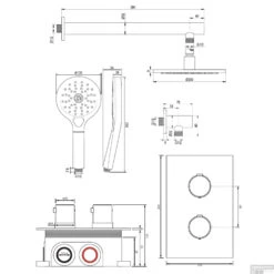 Inbouw Regendouche Set Brauer Copper Edition Wanduitloop Ronde Hoofddouche 20 Cm Met Handdouche 3 Standen Koper -Hansgrohe Badkamerinterieur Winkel 5 gk 058 tech