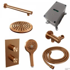 Inbouw Regendouche Set Brauer Copper Edition Wanduitloop Ronde Hoofddouche 20 Cm Met Handdouche 3 Standen Koper -Hansgrohe Badkamerinterieur Winkel 5 gk 058 2 sfeer