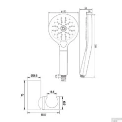 Opbouwset Bad- En Douchekraan Brauer Copper Carving Thermostatisch Met Wandhouder En Handdouche 3 Standen Geborsteld Koper -Hansgrohe Badkamerinterieur Winkel 5 gk 085 4 tech
