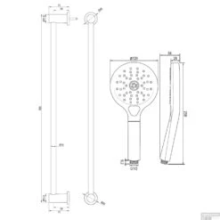 Douchekraanset Brauer Copper Carving Opbouw Met Glijstang En Ronde Handdouche Geborsteld Koper -Hansgrohe Badkamerinterieur Winkel 5 gk 086 2 tech