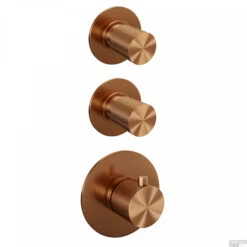 Regendoucheset Inbouw Brauer Copper Carving Thermostatisch 20cm Met Wandarm En Handdouche 3-Standen Losse Stopkranen Geborsteld Koper -Hansgrohe Badkamerinterieur Winkel 5 gk 103 3 sfeer2
