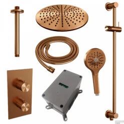 Regendoucheset Inbouw Brauer Copper Carving Thermostatisch 30cm Met 3-Weg Omstelling, Plafondarm, Glijstang En Handdouche 3-Standen Geborsteld Koper 14 Regendoucheset Inbouw Brauer Copper Carving Thermostatisch 30cm Met 3-Weg Omstelling, Plafondarm, Glijstang En Handdouche 3-Standen Geborsteld Koper -Hansgrohe Badkamerinterieur Winkel 5 gk 144 2 sfeer