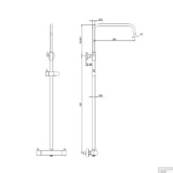 Regendouche Brauer Black Showerpipe Met Thermostaat 20cm Mat Zwart -Hansgrohe Badkamerinterieur Winkel 5 s 007