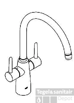 Grohe Ambi Keukenkraan Hoog Model 377 Mm. Chroom 4 Grohe Ambi Keukenkraan Hoog Model 377 Mm. Chroom - Afbeelding 2