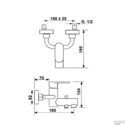 Opbouw Badkraan Sapho Dandy Mengkraan 1-hendel 16 Cm Chroom -Hansgrohe Badkamerinterieur Winkel 5881 opbouw badkraan sapho dandy mengkraan 1 hendel 16 cm chroom 2