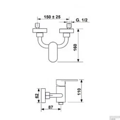 Opbouw Douchekraan Sapho Dandy Mengkraan 1-hendel Chroom -Hansgrohe Badkamerinterieur Winkel 5884 opbouw douchekraan sapho dandy mengkraan 1 hendel chroom 1